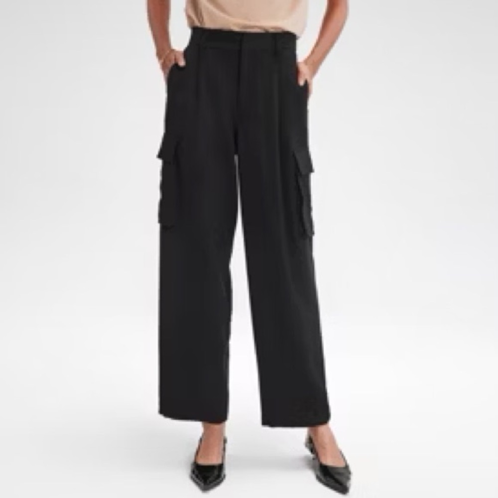 A New Day Pull On Lightweight Black Flowy Cargo Pants Women XS Target